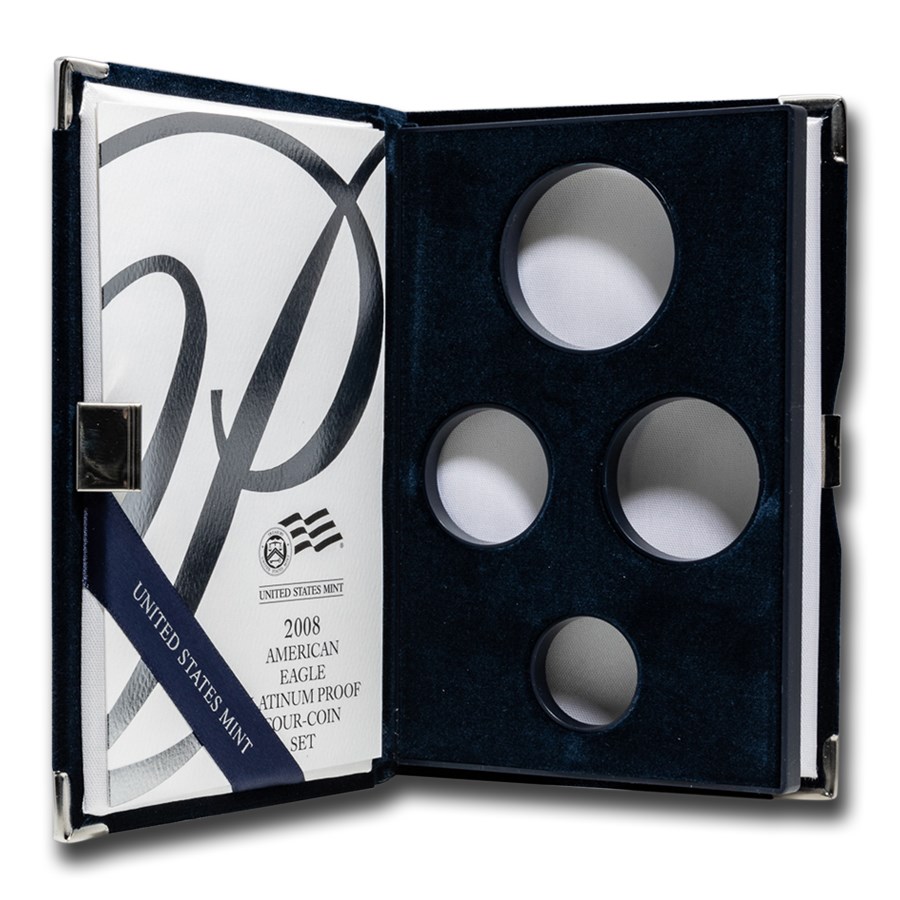 OGP Box & COA - 2008 Proof 4-Coin Platinum Eagle Set (Empty)