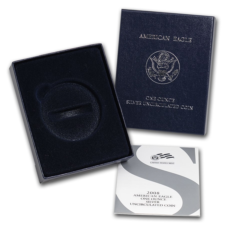 OGP Box & COA - 2008 Silver American Eagle Burnished (Empty)
