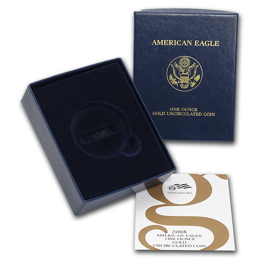 OGP Box & COA - 2008 (W) 1 oz Burnished Gold American Eagle