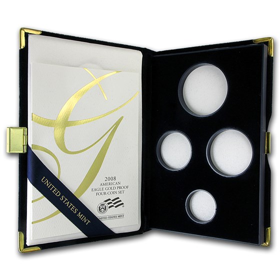 OGP Box & COA - 2008-W 4-Coin Proof Gold Eagle Set OGP Box & COA - 2008-W 4-Coin Proof Gold Eagle Set