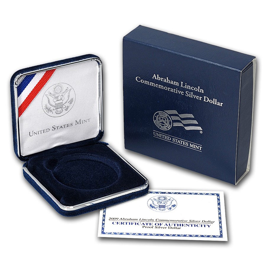 OGP Box & COA - 2009 U.S. Mint Abraham Lincoln Prf Silver Dollar