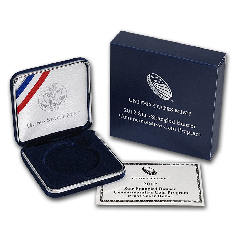 OGP Box & COA - 2012 Star Spangled Banner Silver Proof Coin