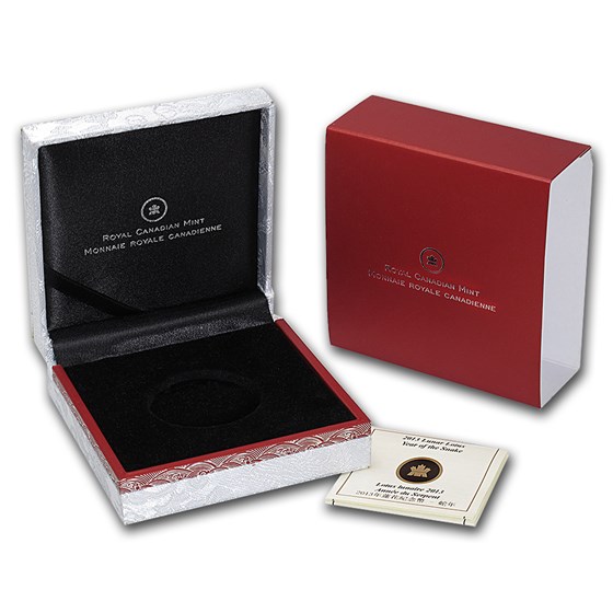 OGP Box & COA - 2013 Silver Canadian Year of the Snake (Lotus) OGP Box & COA - 2013 Silver Canadian Year of the Snake (Lotus)