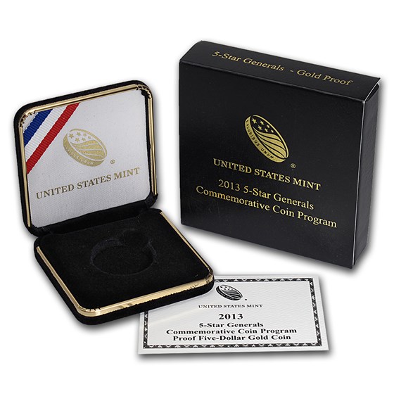 OGP Box & COA - 2013 U.S. Mint 5 Star General Gold Proof Coin OGP Box & COA - 2013 U.S. Mint 5 Star General Gold Proof Coin