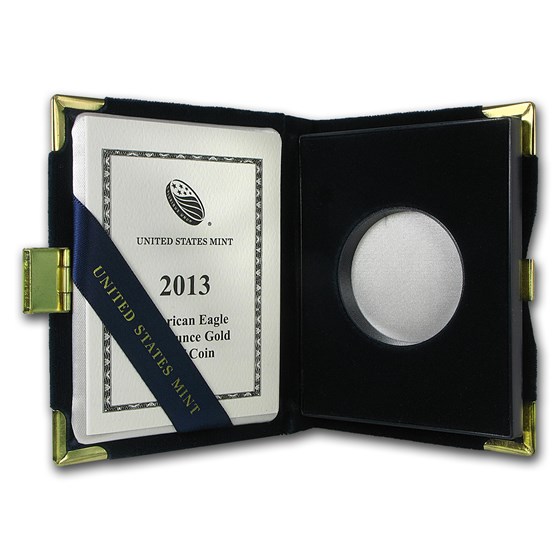 OGP Box & COA - 2013 (W) 1 oz Proof Gold American Eagle OGP Box & COA - 2013 (W) 1 oz Proof Gold American Eagle