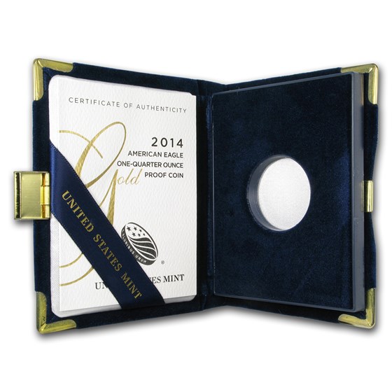 OGP Box & COA - 2014 1/4 oz Proof Gold American Eagle OGP Box & COA - 2014 1/4 oz Proof Gold American Eagle