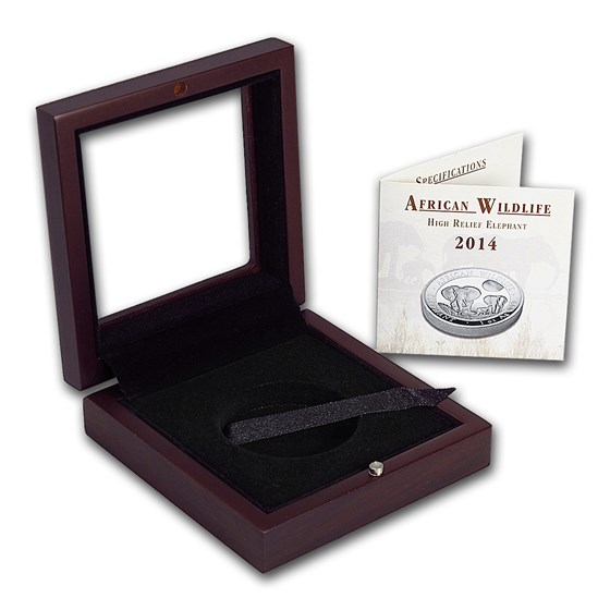 OGP Box & COA - 2014 1 oz Silver Somalian Elephant High Relief OGP Box & COA - 2014 1 oz Silver Somalian Elephant High Relief