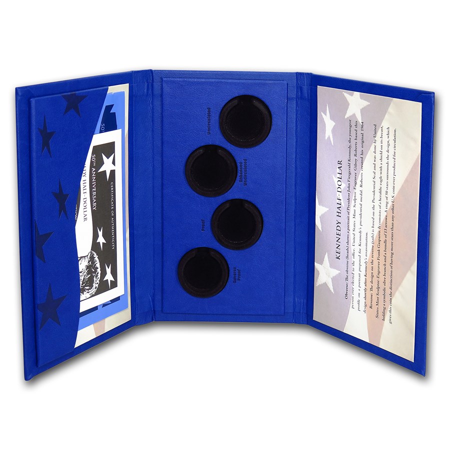 OGP Box & COA - 2014 50th Anniv. Kennedy Half-Dollar 4-Coin Set