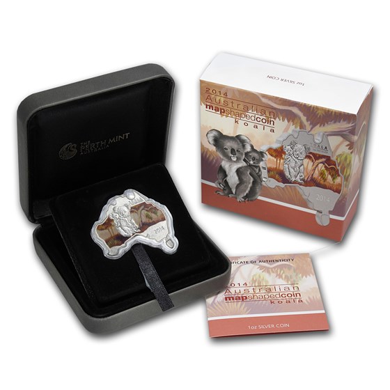OGP Box & COA - 2014 Australia 1 oz Silver Koala Map (Empty) OGP Box & COA - 2014 Australia 1 oz Silver Koala Map (Empty)