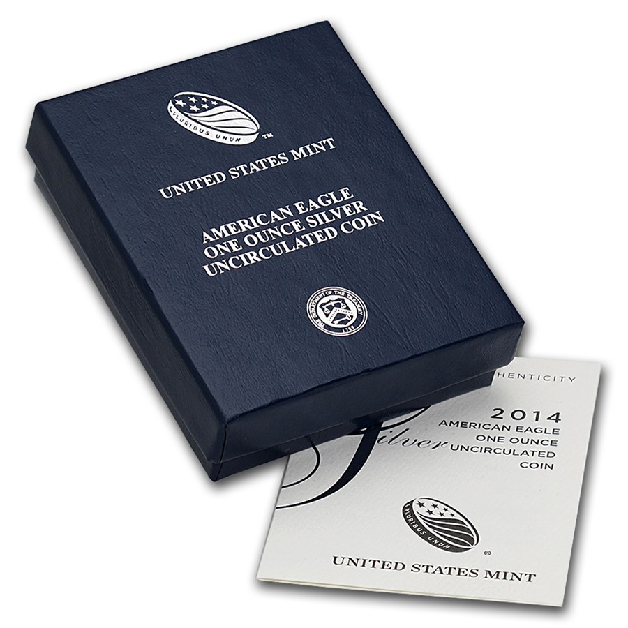 OGP Box & COA - 2014 Silver American Eagle Burnished (Empty)