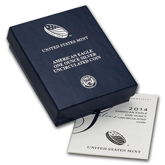 OGP Box & COA - 2014 Silver American Eagle Burnished (Empty) OGP Box & COA - 2014 Silver American Eagle Burnished (Empty)