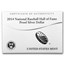 OGP Box & COA - 2014 U.S. Mint Baseball Hall of Fame Silver Proof