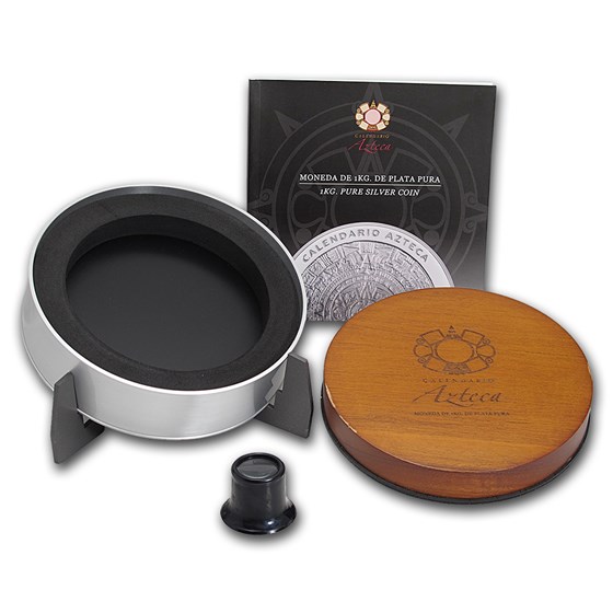 OGP Box & COA - 2015 Mexico 1 Kilo Silver Aztec Calendar Coin OGP Box & COA - 2015 Mexico 1 Kilo Silver Aztec Calendar Coin