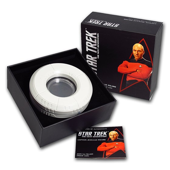 OGP Box & COA - 2015 Tuvalu 1 oz Silver Star Trek (CPT Picard) OGP Box & COA - 2015 Tuvalu 1 oz Silver Star Trek (CPT Picard)
