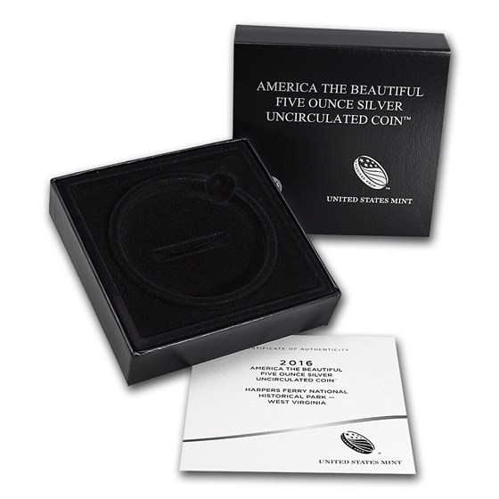 OGP Box & COA - 2016 U.S. Mint 5 oz Silver ATB Coin (Harpers) OGP Box & COA - 2016 U.S. Mint 5 oz Silver ATB Coin (Harpers)