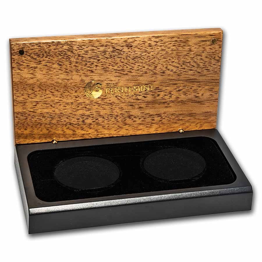 OGP Box & COA - 2017 Perth 2-Coin Silver Kookaburra Proof/BU Set
