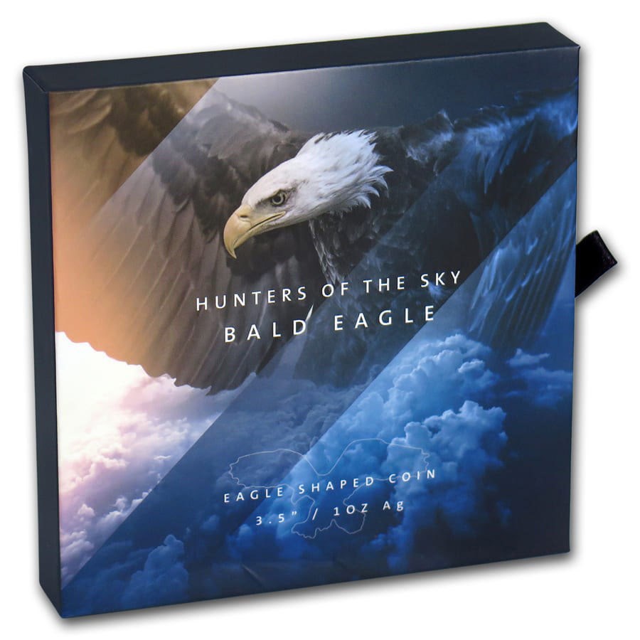 OGP Box & COA -2019 Solomon Island 1 oz Silver Bald Eagle (Empty)