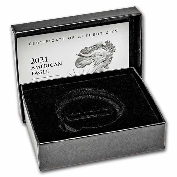 OGP Box & COA - 2021-S Silver Eagle Proof (Type 2, OGP Only)