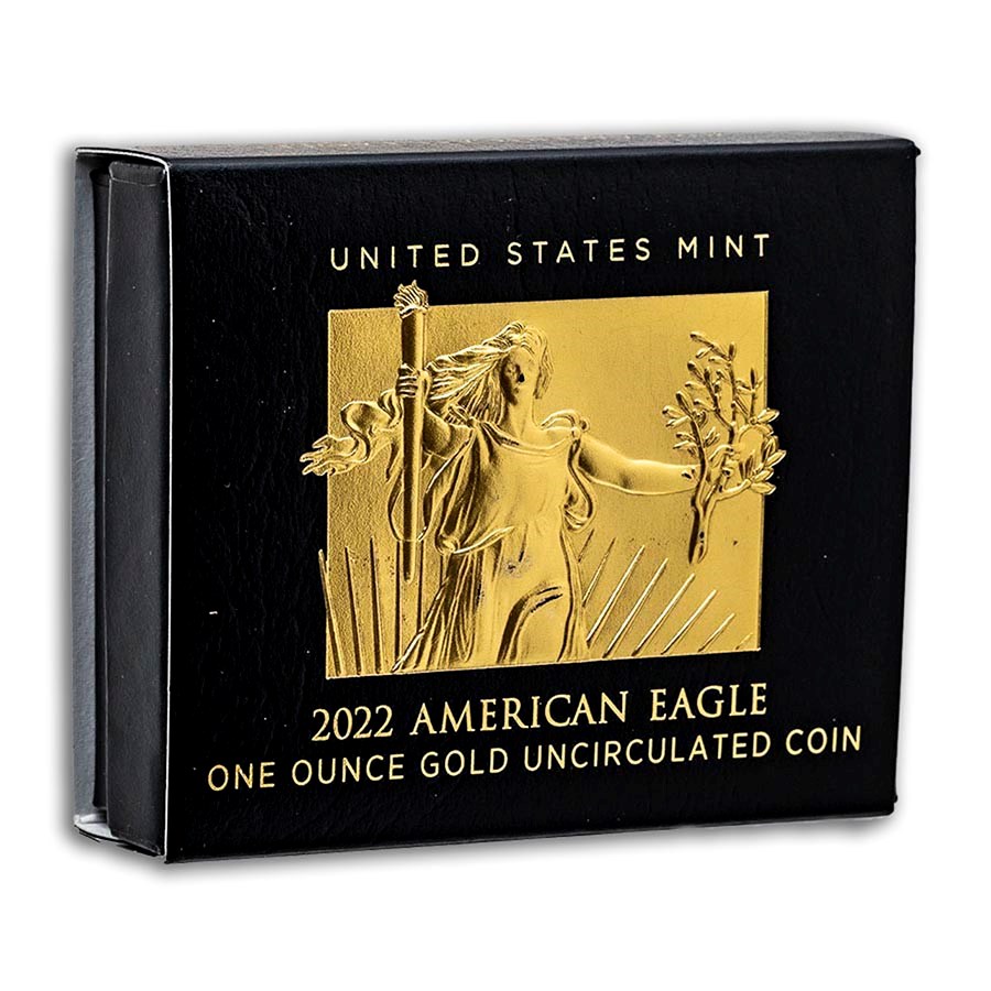 OGP Box & COA - 2022-W 1 oz Burnished Gold Eagle