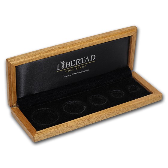 OGP - Gold Libertad 5-coin Wood Presentation Box OGP - Gold Libertad 5-coin Wood Presentation Box