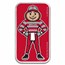 Ohio State University 1 oz Silver Colorized Bar (in TEP)