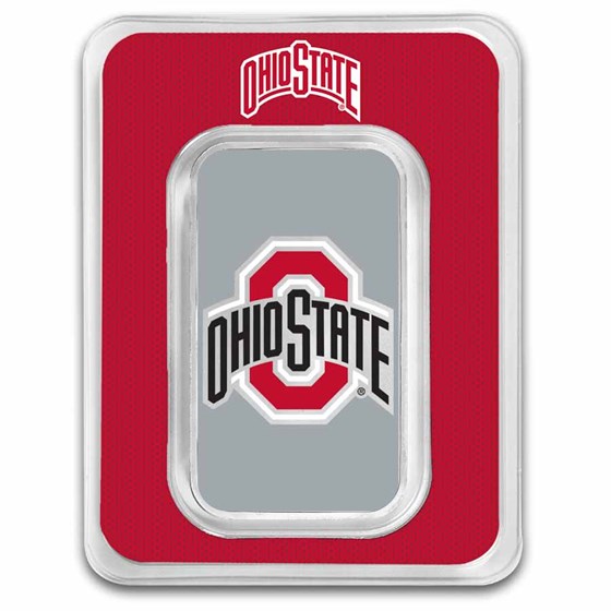 Ohio State University 1 oz Silver Colorized Bar (in TEP)