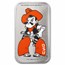 Oklahoma State University 1 oz Silver Colorized Bar (in TEP)