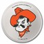 Oklahoma State University 1 oz Silver Colorized Round (in TEP)