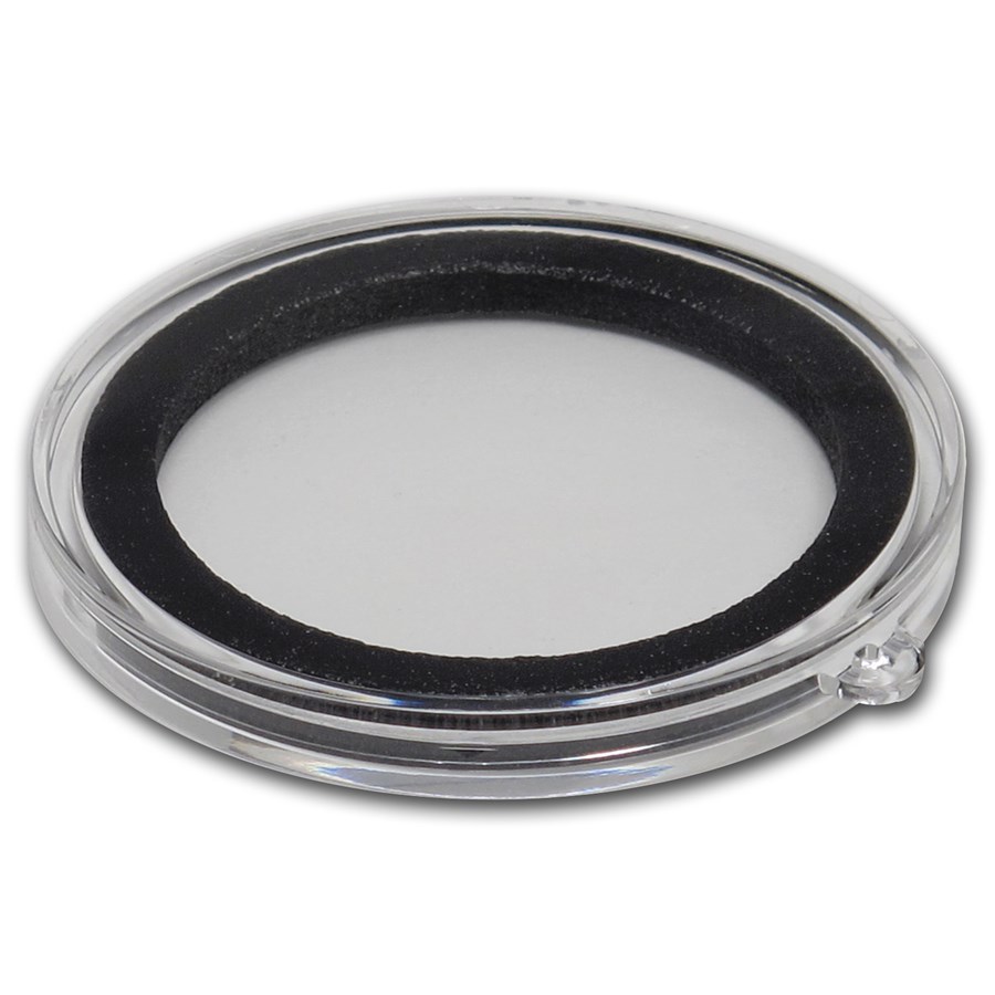 Ornament Capsule for Silver Coins/Rounds - 34 mm (Dark Blue Ring)