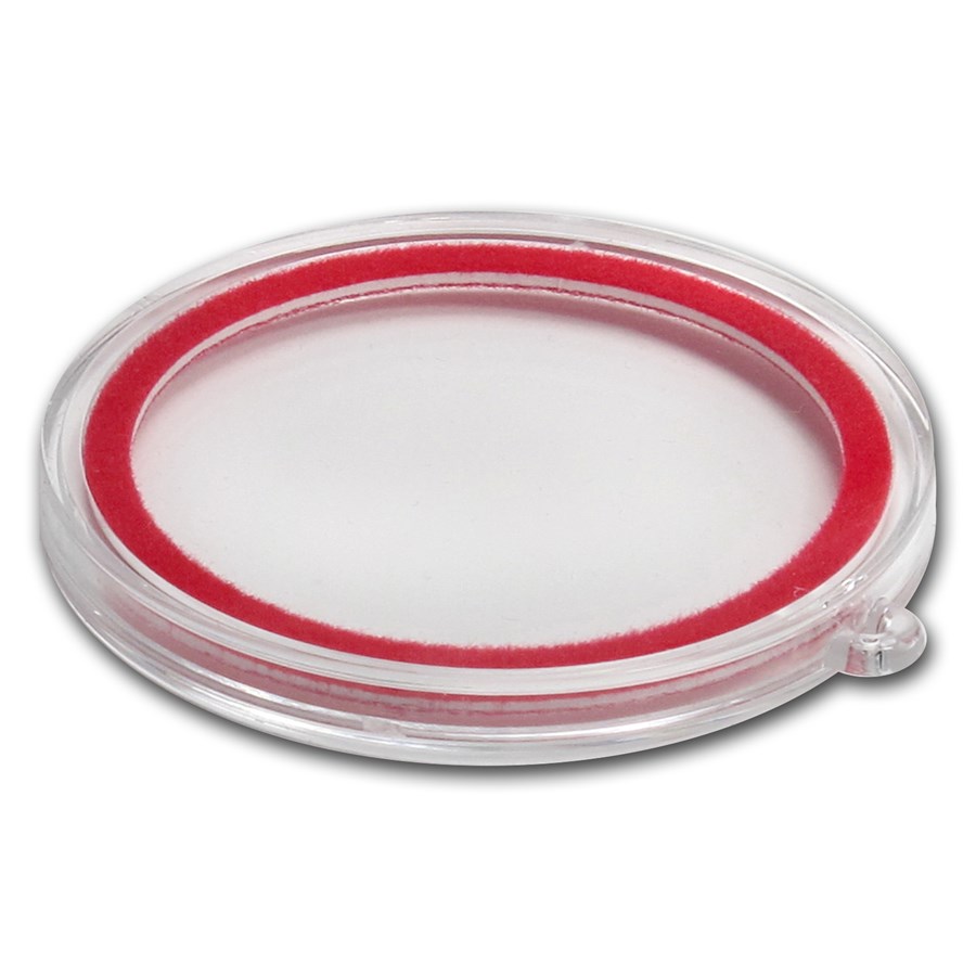 Ornament Capsule for Silver Coins/Rounds - 39mm (Red Ring)