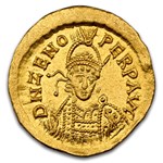 Ostrogoths Gold Solidus Theoderic (493-526 AD) MS* NGC (5/4)