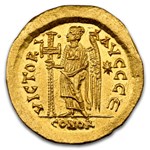 Ostrogoths Gold Solidus Theoderic (493-526 AD) MS* NGC (5/4)
