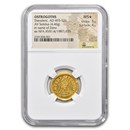 Ostrogoths Gold Solidus Theoderic (493-526 AD) MS* NGC (5/4)