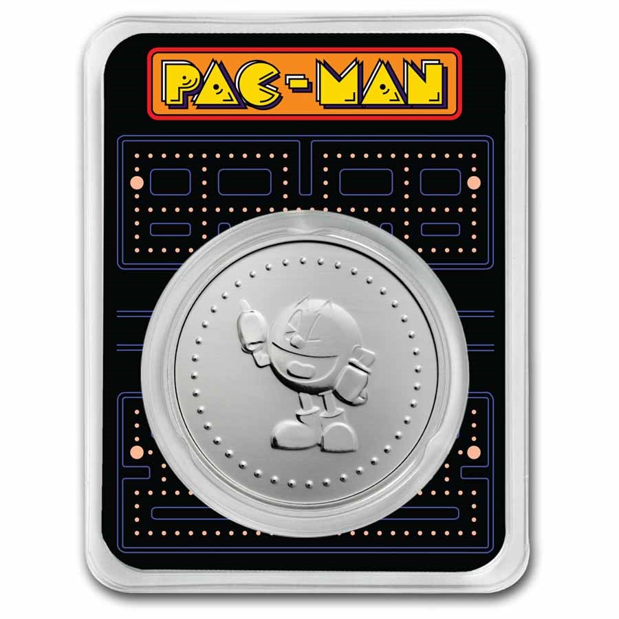 Silver Pac Man Buy PAC-MAN 1 oz Silver Game Token Slot Medal in TEP | APMEX