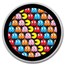 PAC-MAN™ Pixel Pattern 1 oz Colorized Silver Round
