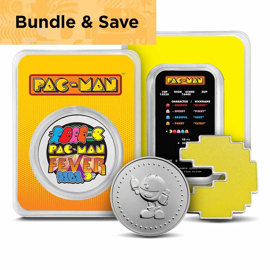 Silver Pac Man PAC-MAN™ Silver 4-pc Special Edition Collectible Bundle