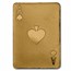 Palau 1/2 gram Gold $1 Ace of Spades Shaped Coin