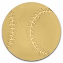 Palau 1/2 gram Gold $1 Baseball Shaped Coin