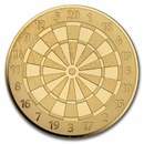 Palau 1/2 gram Gold $1 Dartboard Shaped Coin