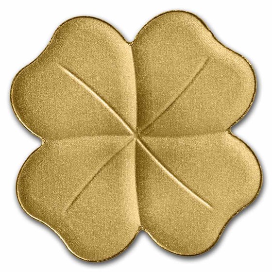 Palau 1/2 gram Gold $1 Four-Leaf Clover Palau 1/2 gram Gold $1 Four-Leaf Clover