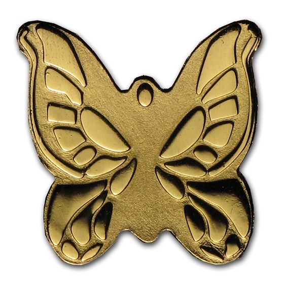 Palau 1/2 gram Gold $1 Golden Butterfly Coin Palau 1/2 gram Gold $1 Golden Butterfly Coin