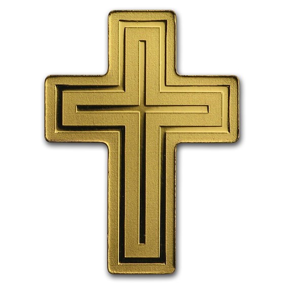 Palau 1/2 gram Gold $1 Golden Crucifix Palau 1/2 gram Gold $1 Golden Crucifix