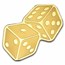 Palau 1/2 gram Gold $1 Golden Highlights Dice Shaped Coin