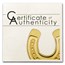 Palau 1/2 gram Gold $1 Golden Horseshoe