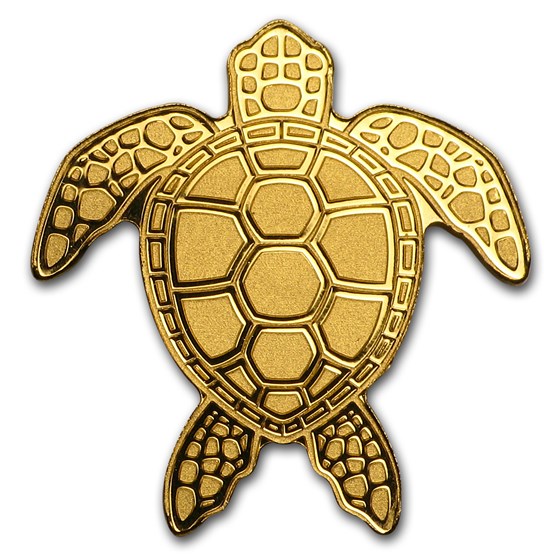 Palau 1/2 gram Gold $1 Golden Sea Turtle