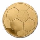 Palau 1/2 gram Gold $1 Golden Soccer Ball (Football) Shaped Coin
