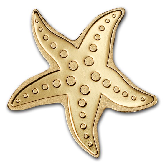 Palau 1/2 gram Gold $1 Golden Starfish Palau 1/2 gram Gold $1 Golden Starfish