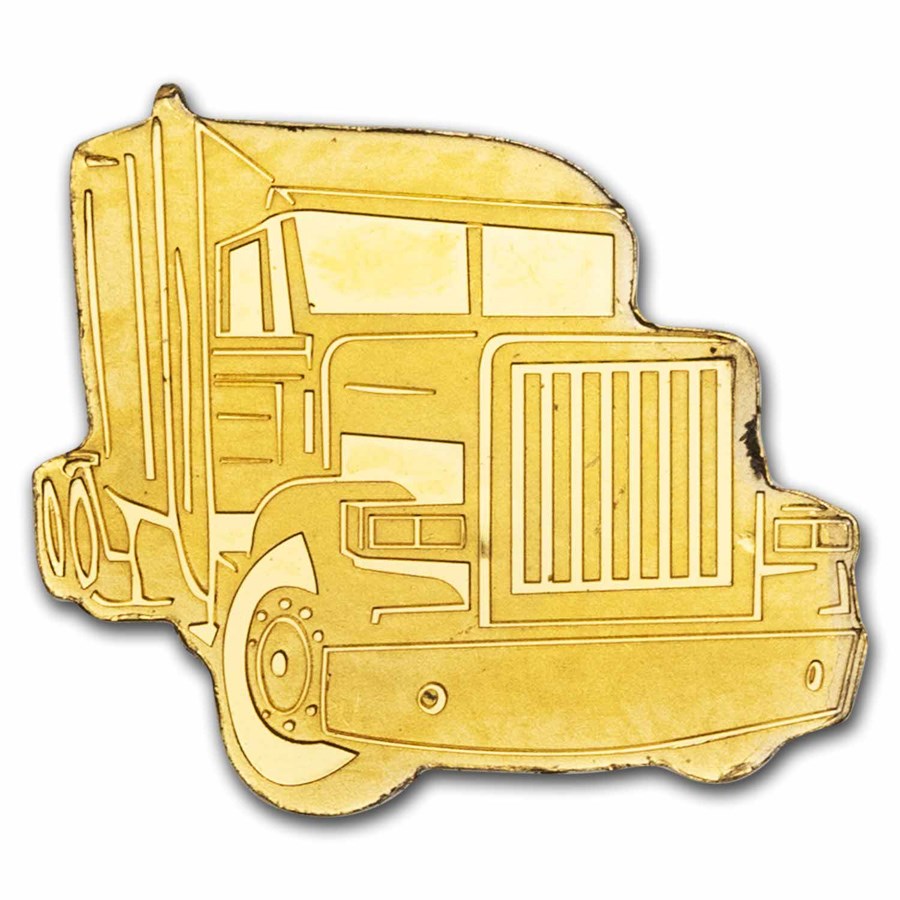 Palau 1/2 gram Gold 1 Golden Truck Shaped Coin (Coin Only)
