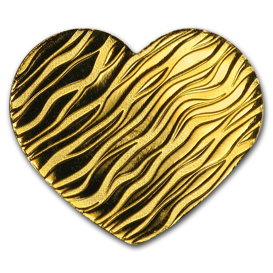 Palau 1/2 gram Gold $1 Little Treasure (Heart)