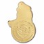 Palau 1/2 gram Gold $1 Snowman Shaped Coin